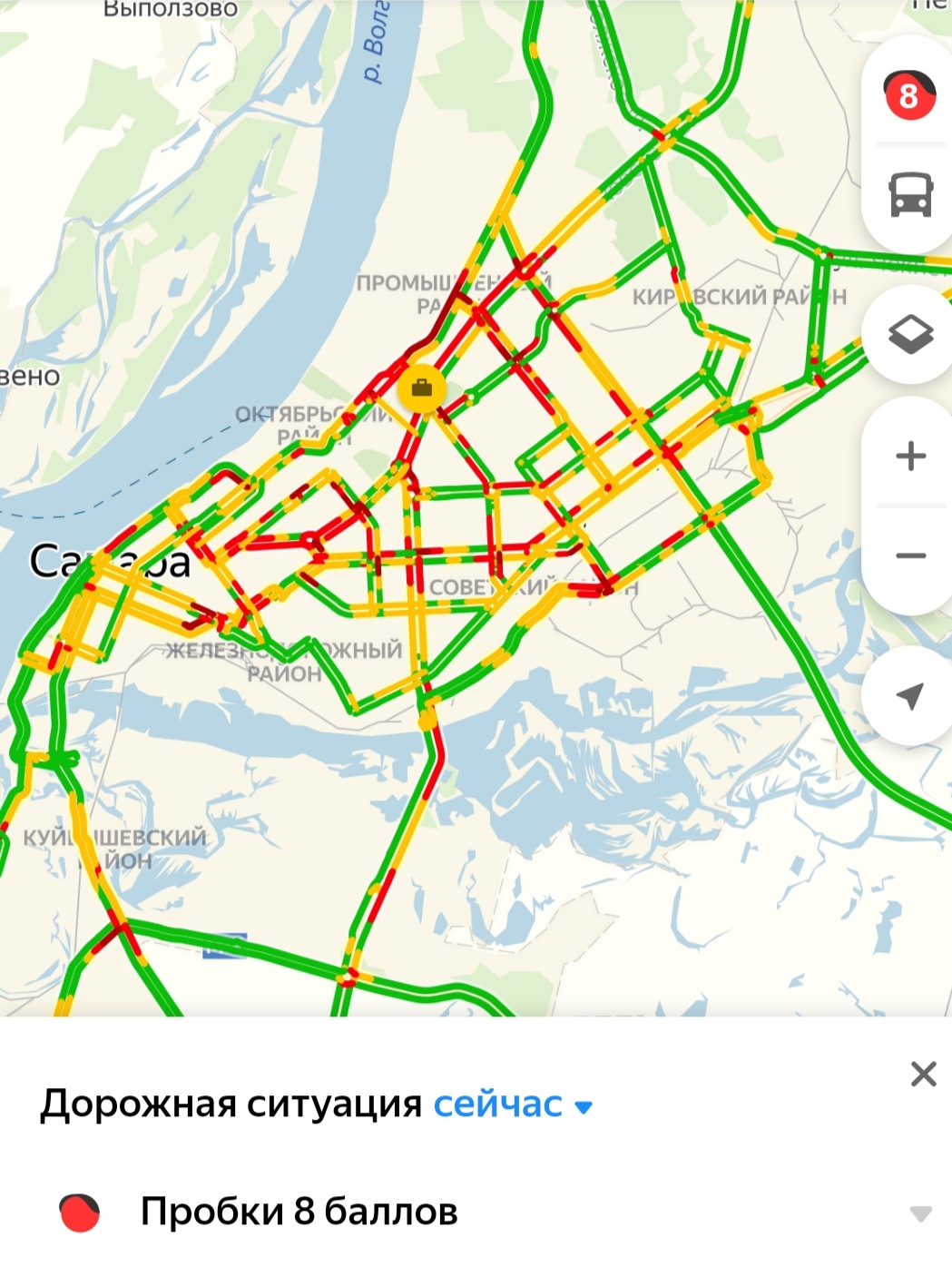 Пробки ульяновск сейчас на карте