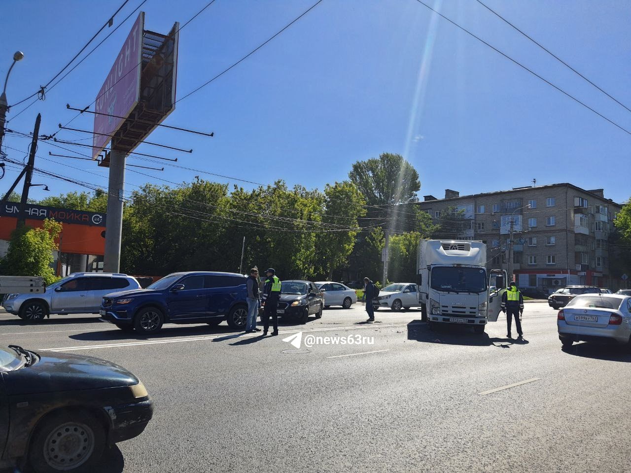 В Самаре около автовокзала произошло массовое ДТП – Новости Самары и  Самарской области – ГТРК Самара